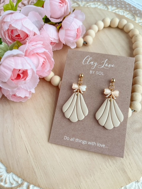 Romantic Bow Heart Dangles