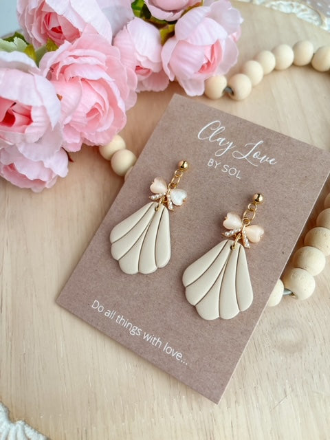Romantic Bow Heart Dangles
