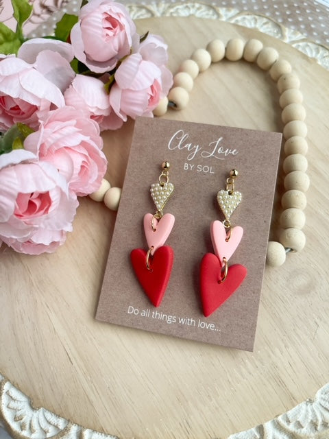 Three in One Big Heart Dangles