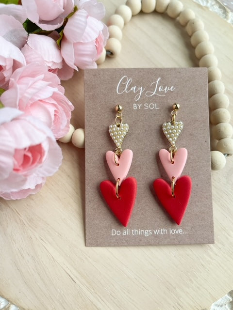 Three in One Big Heart Dangles