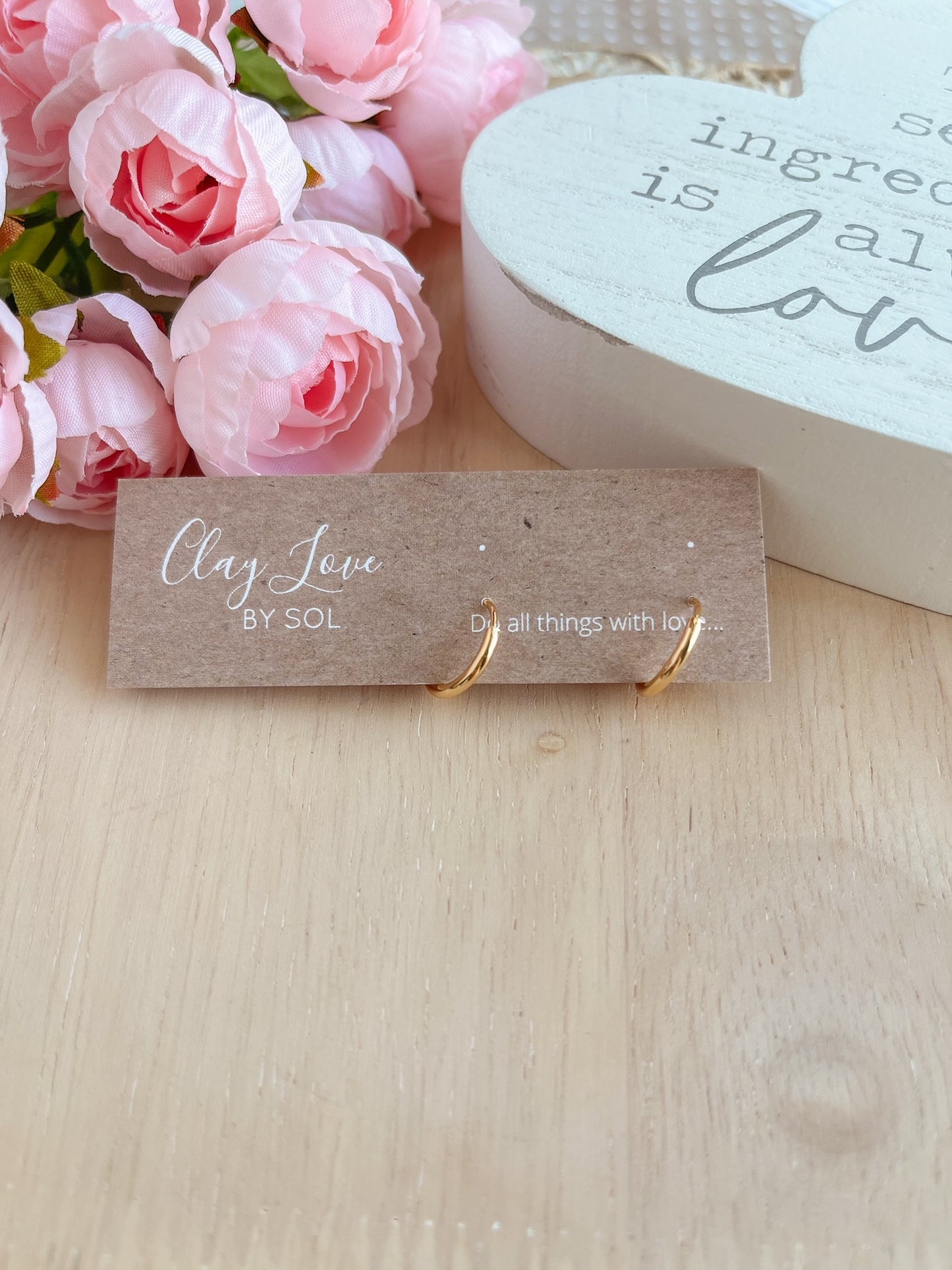 Gold-plated Huggie Studs