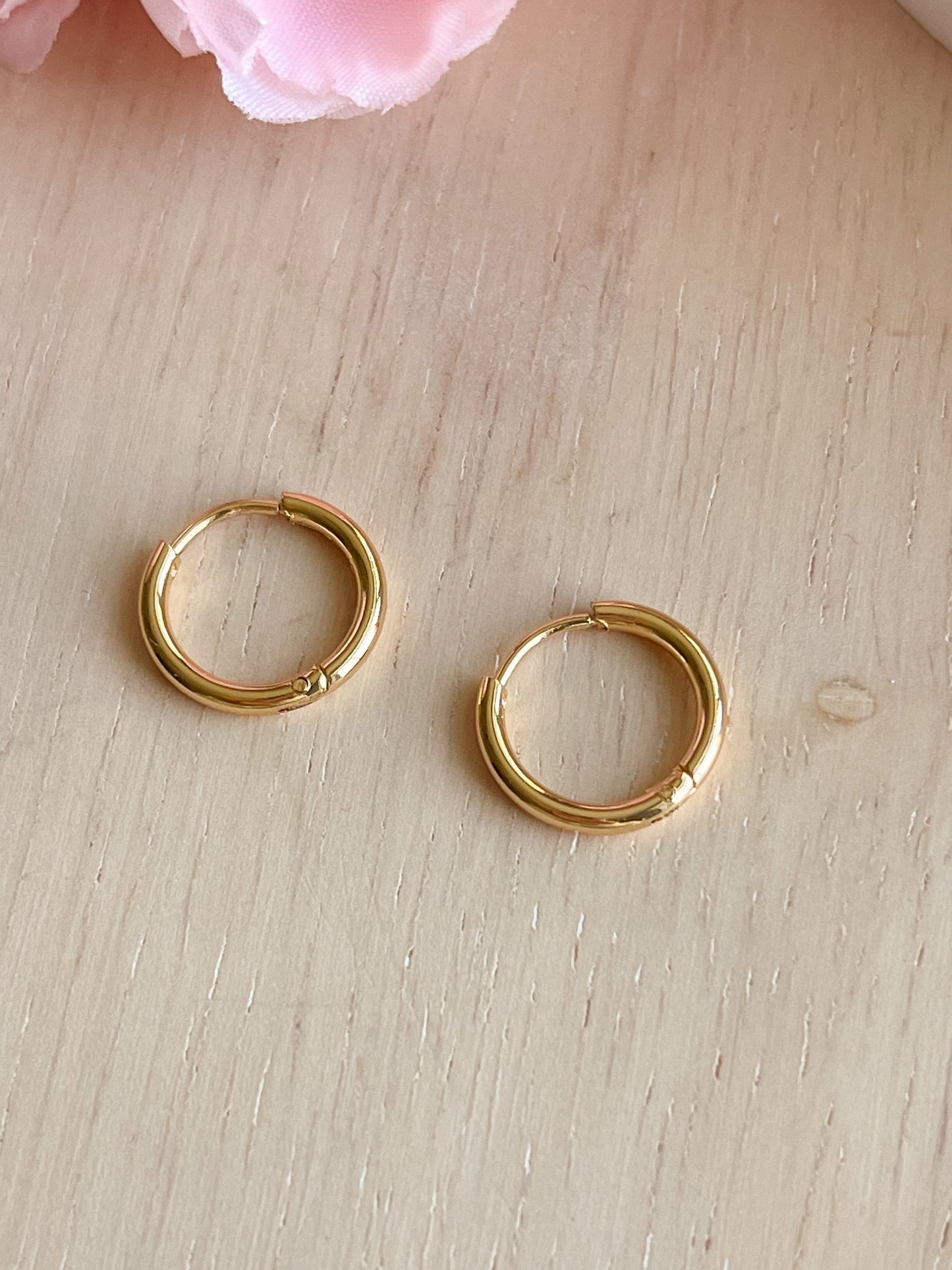 Gold-plated Huggie Studs
