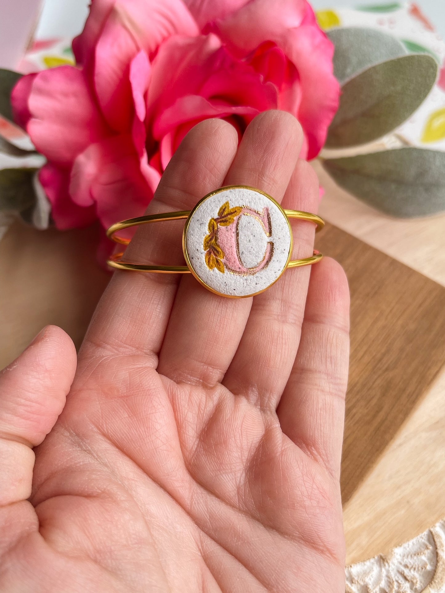 Lovely Initials Cuff Bracelet