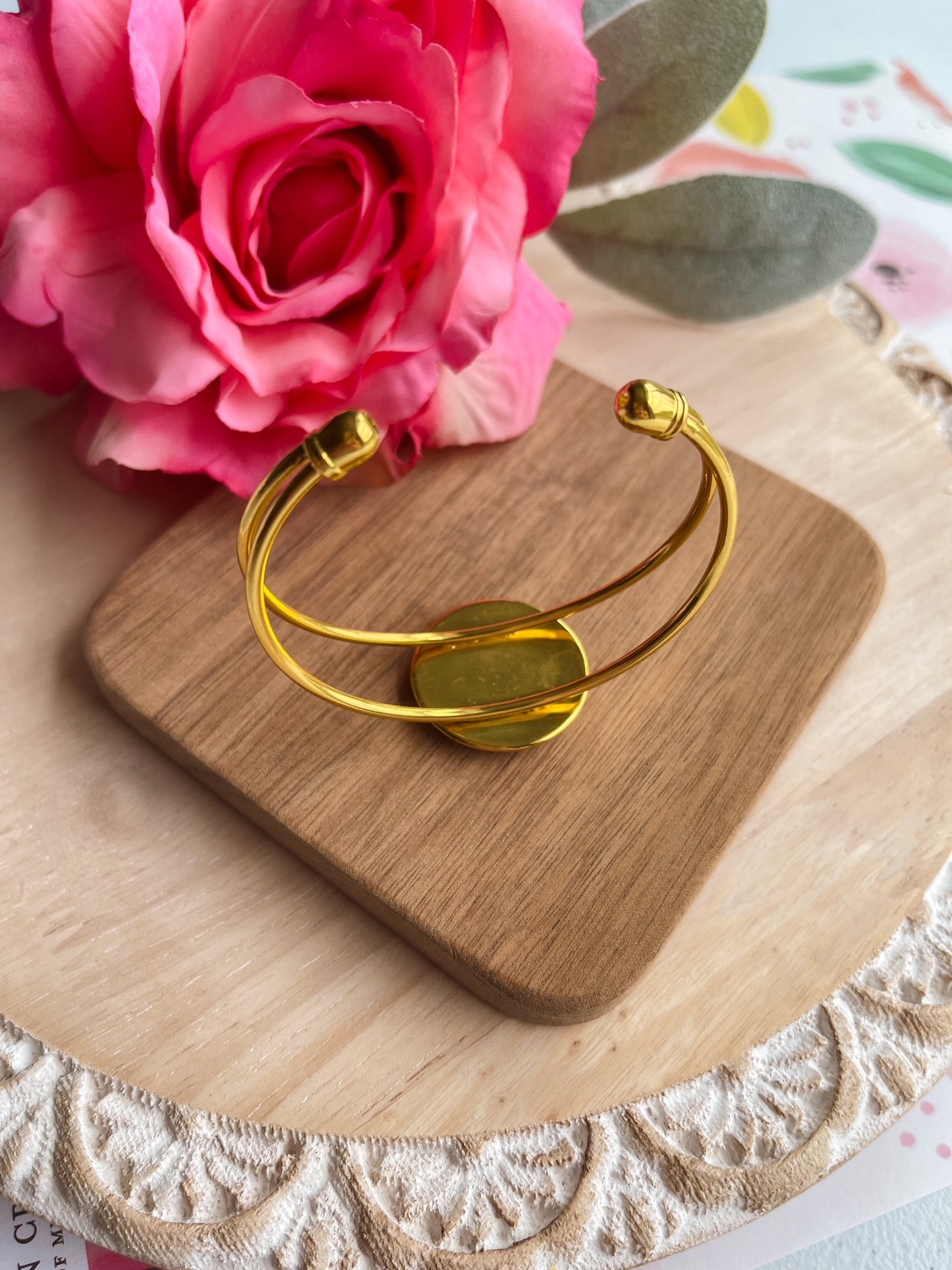 Lovely Initials Cuff Bracelet