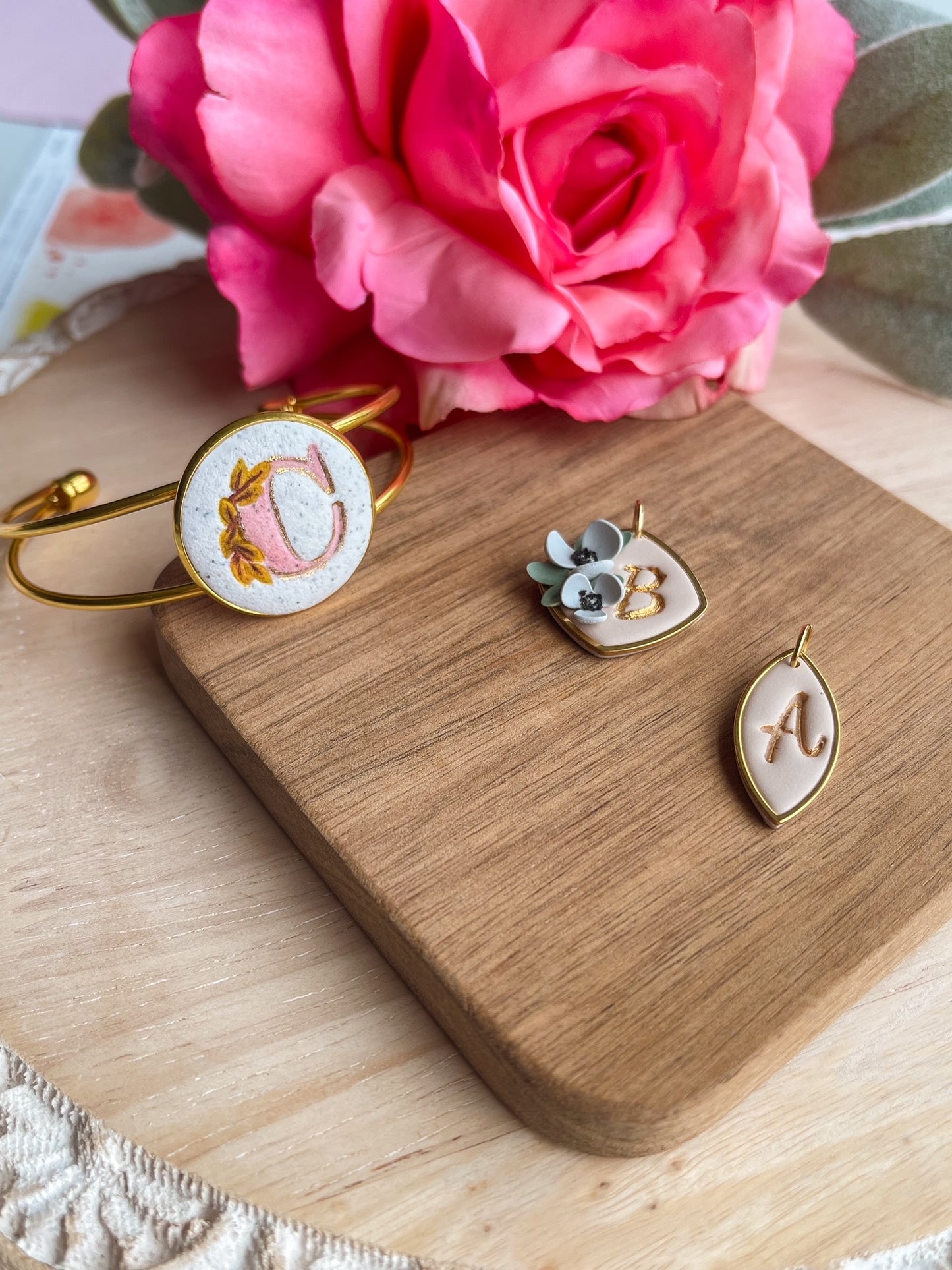 Lovely Initials Necklace with Charm