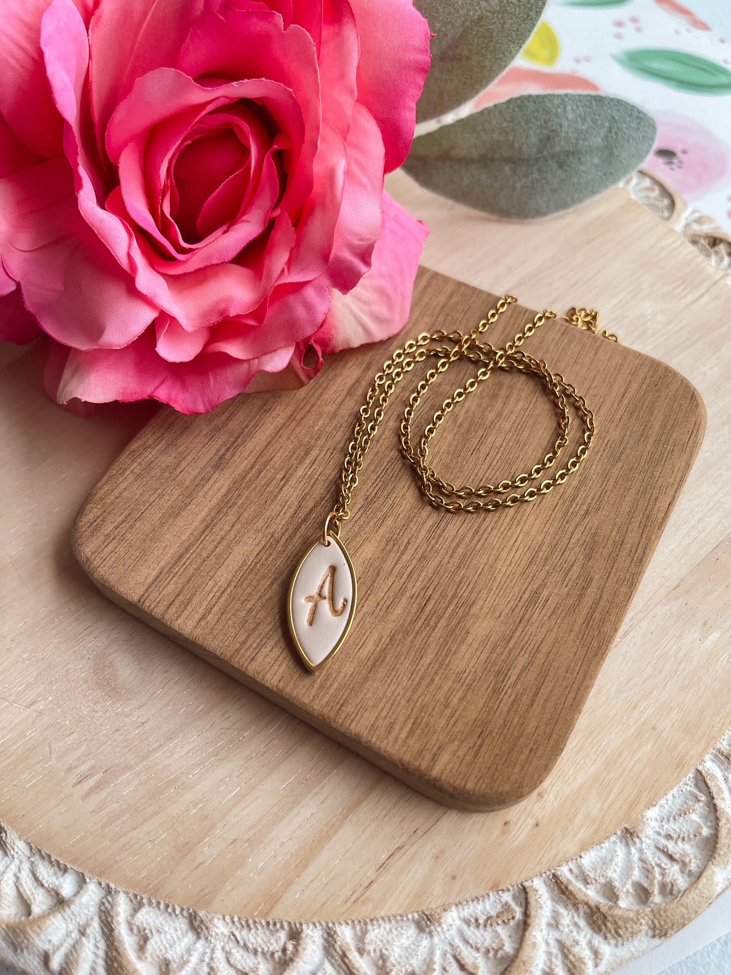 Lovely Initials Necklace with Charm