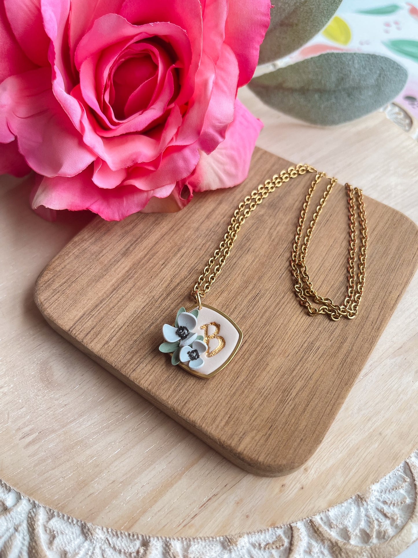 Lovely Initials Necklace with Charm