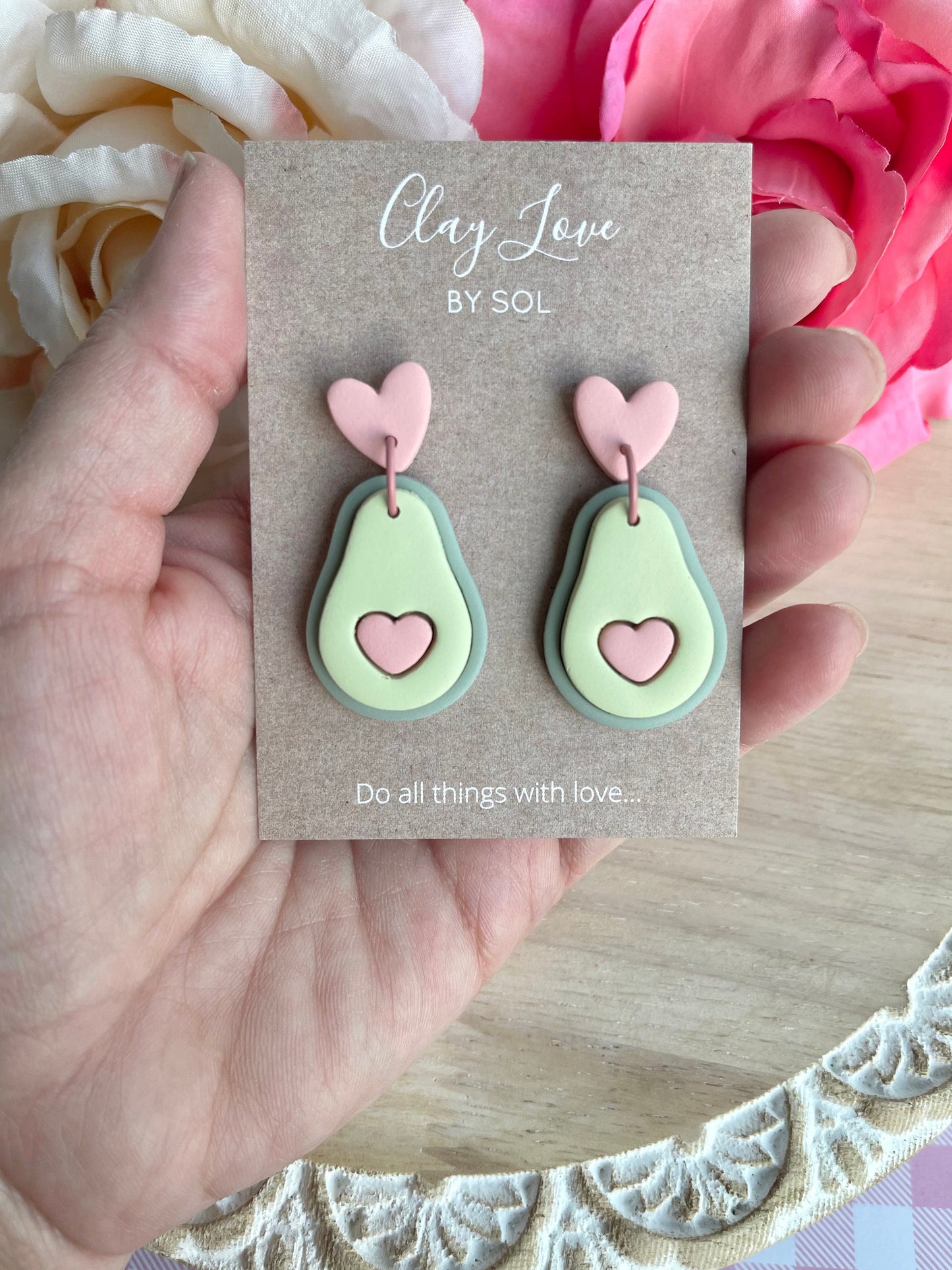 Valentine’s Day Collection-Lovocado Earring Dangles, Avocados with heart pits to plant seeds of love