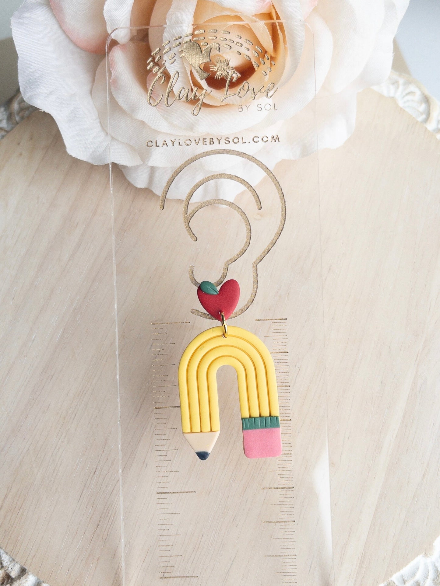 Pencil Arch Dangle Earrings, perfect for teachers or teacher gifts!