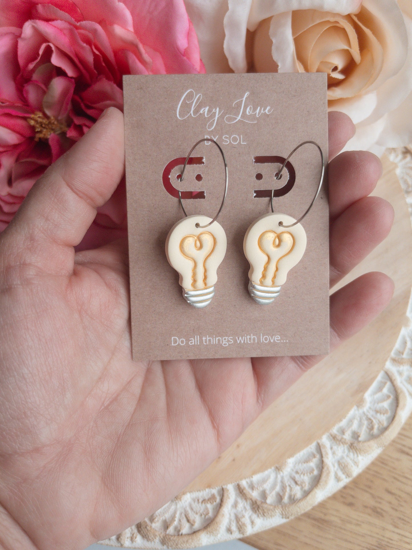 Lightbulb Idea Dangle Earrings