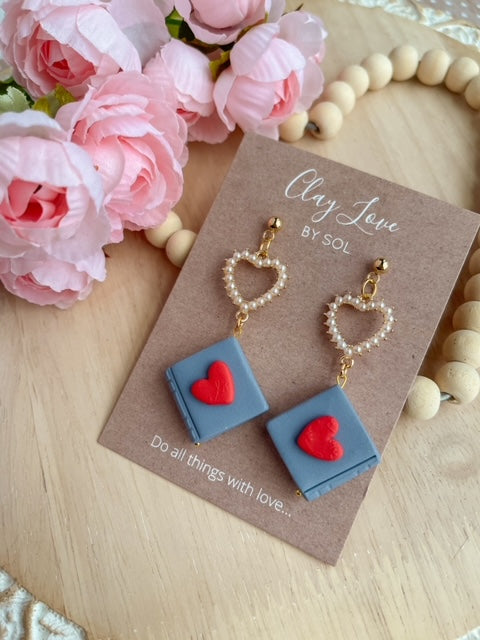 Book of Love Dangle Earrings