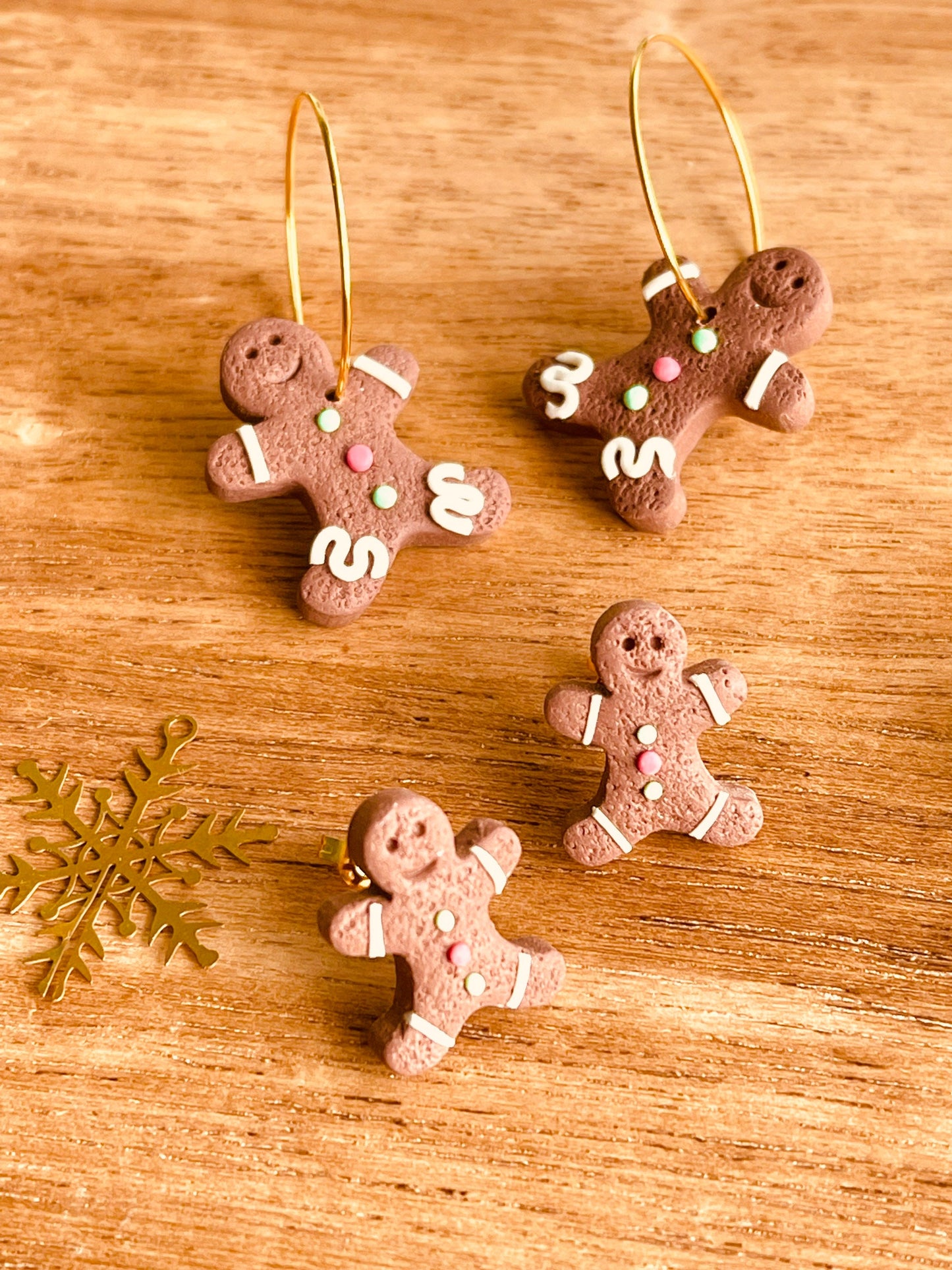 Gingerbread Polymer Clay Earrings Collection