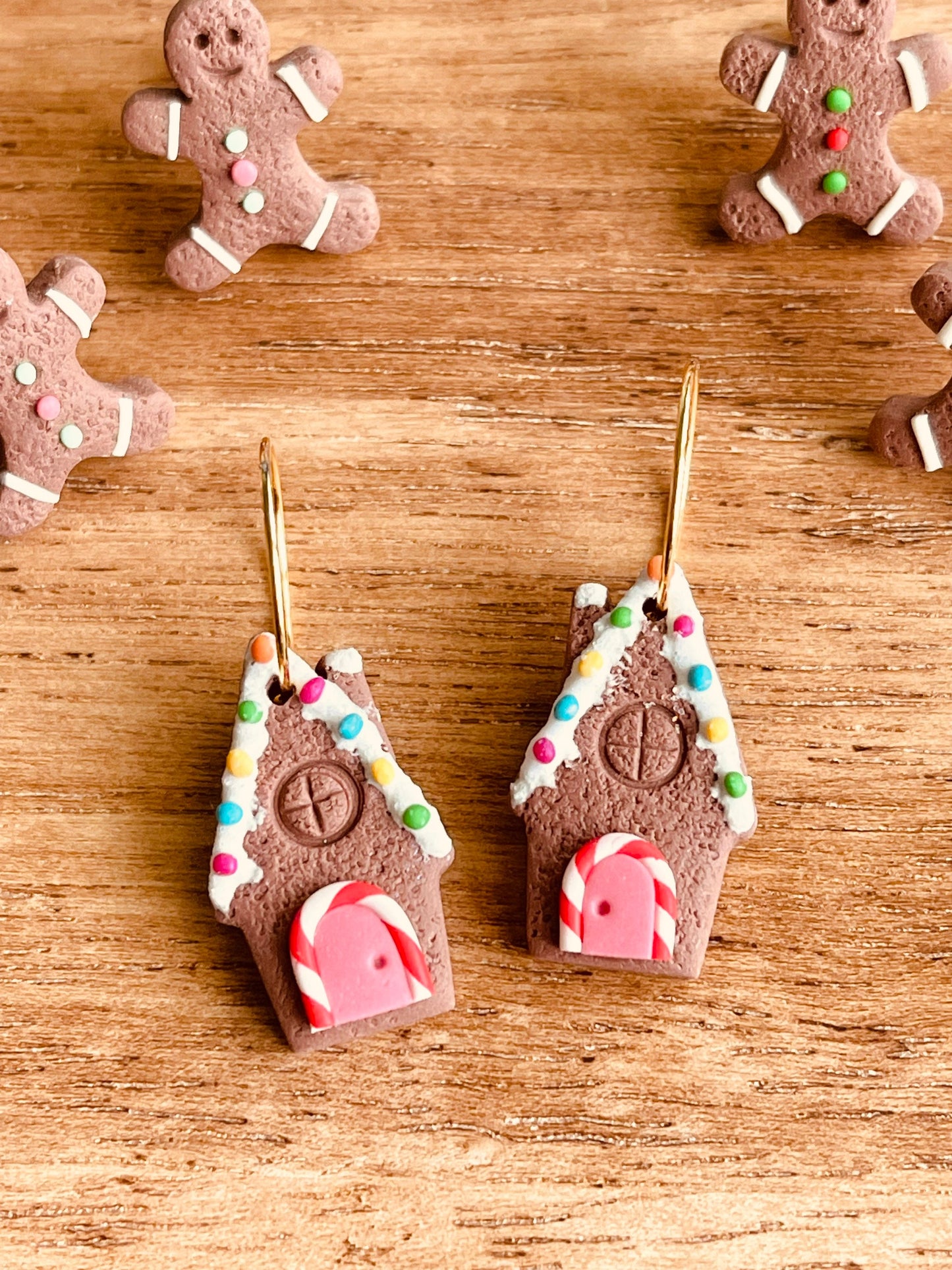 Gingerbread Polymer Clay Earrings Collection