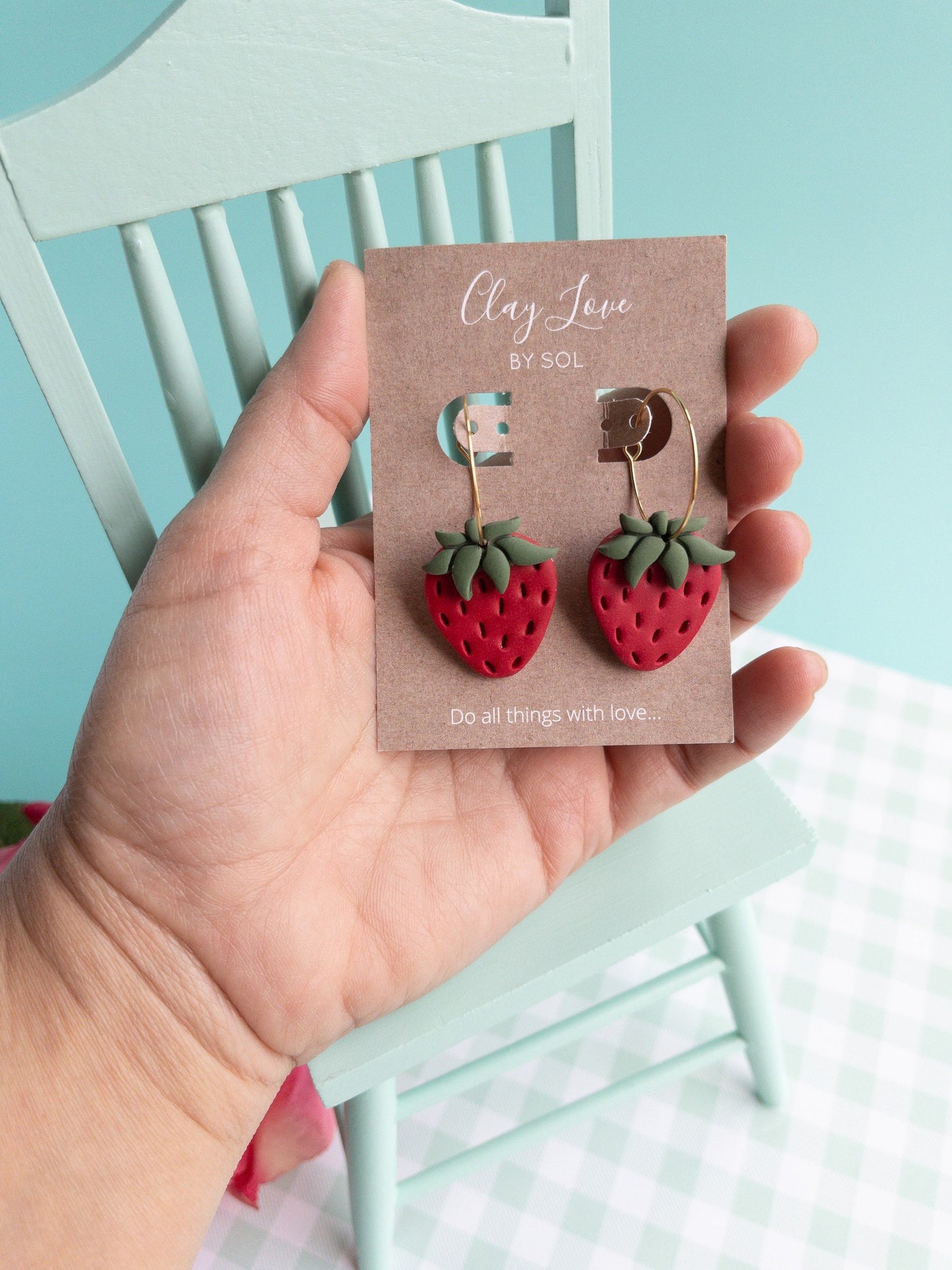 Cutest Strawberry Hoop Earrings