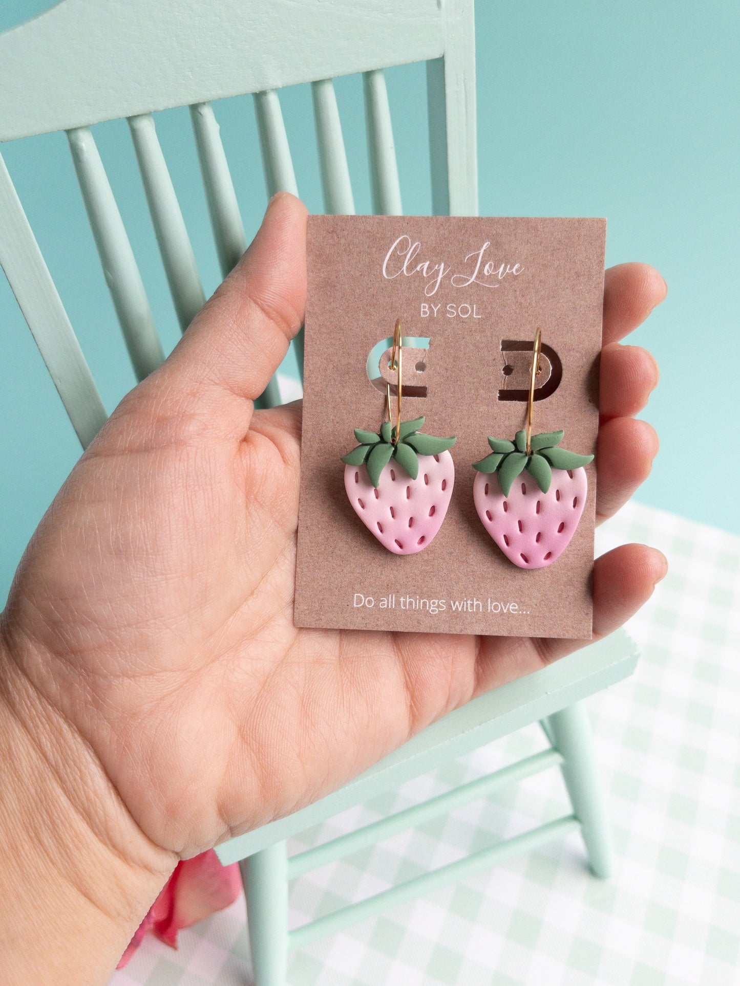 Cutest Strawberry Hoop Earrings